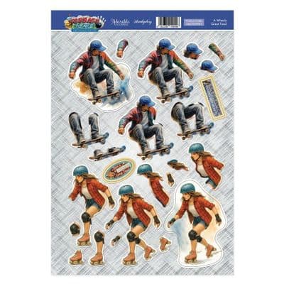 A Wheely Great Time! Hunkydory Teenage Years Decoupage Topper Sheet