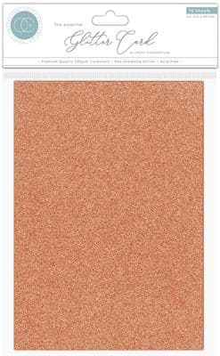 A4 Copper Glitter  Card Non Shedding - Choose 1 Sheet or Pack of 10
