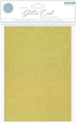 A4 Gold Glitter  Card Non Shedding - Choose 1 Sheet or Pack of 10