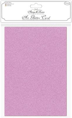 A4 Lilac Glitter  Card Non Shedding - Choose 1 Sheet or Pack of 10