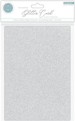 A4 Silver Glitter  Card Non Shedding - Choose 1 Sheet or Pack of 10