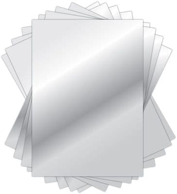 A4 Silver Mirror Card - Choose 1 Sheet or Pack of 10