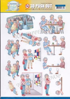 Active Life Day Out Die Cut Decoupage Sheet Yvonne Creations Push Out SB10400