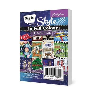 All The Gents Hunkydory Say it with Style Pocket Pad  64 A7 Sheets