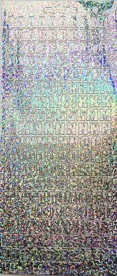Alphabet Uppercase Silver  Holographic Peel Off Stickers JeJe 1.7541