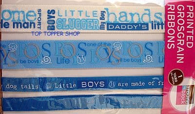 AROUND THE BLOCK BOYS GROSGRAIN RIBBONS