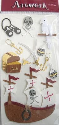 ARTOZ 3D HANDMADE STICKERS  PIRATE ACCESSORIES 18558020