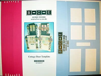 B-C-E COTTAGE DOOR Card Making Template