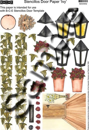B-C-E COTTAGE DOOR PAPER IVY