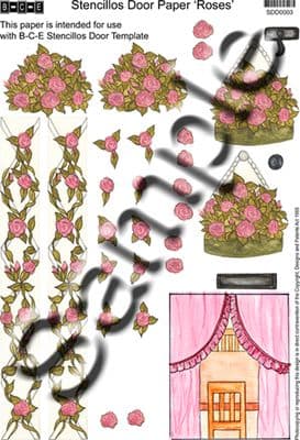 B-C-E COTTAGE DOOR PAPER ROSES