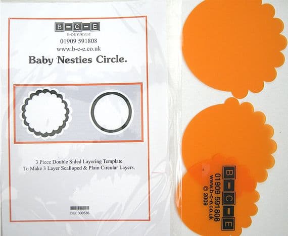 B-C-E NESTIES BABY CIRCLE Card Making Template
