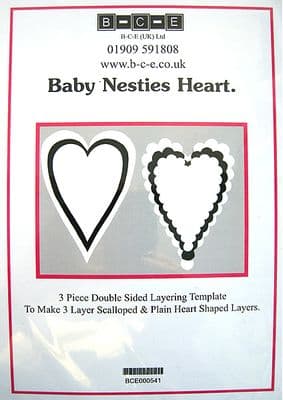 B-C-E NESTIES BABY HEART Card Making Template