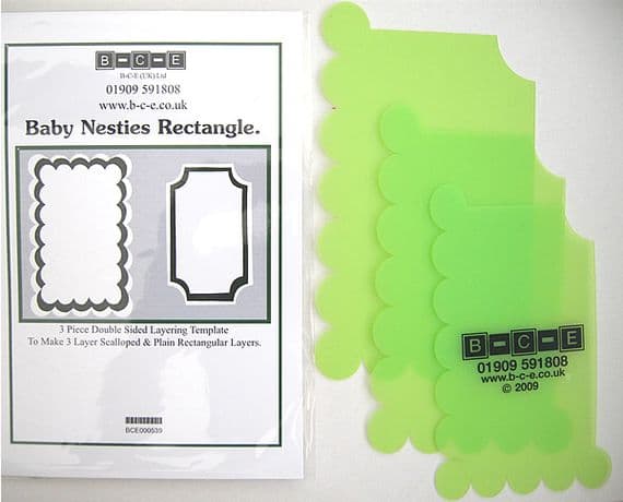 B-C-E NESTIES BABY RECTANGLE Card Making Template