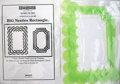 B-C-E NESTIES BIG RECTANGLE Card Making Template