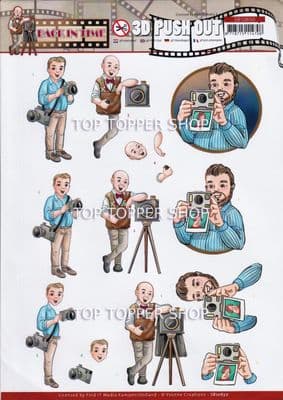 Back in Time Photos Die Cut Decoupage Sheet Yvonne Creations Push Out SB10650