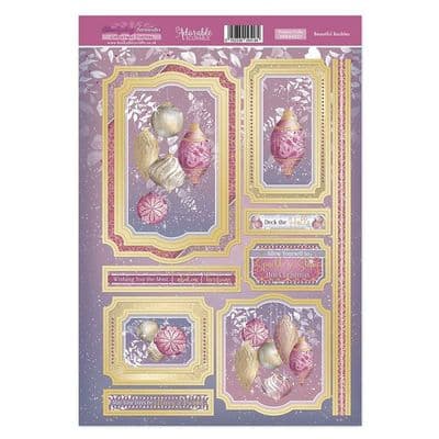 Beautiful Baubles - Hunkydory Favourites Christmas Toppers A4 Sheet