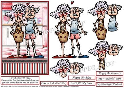 Being With You  Card Topper & Decoupage printed sheet