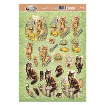 Bengal & Tortoiseshell Cats Hunkydory Decoupage Topper Sheet
