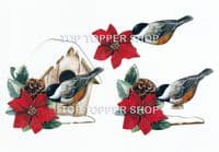Birdhouses in Winter 10 Easy 3d Die Cut Christmas Decoupage Toppers Hearty Crafts HC13434