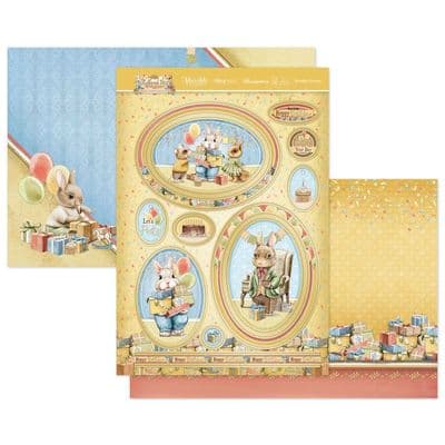 Birthday Bunnies - Hunkydory Woodland Story Luxury Card Topper Set