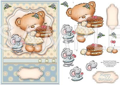 Birthday Cake With Cherry On Top  Printed Sheet 543dd