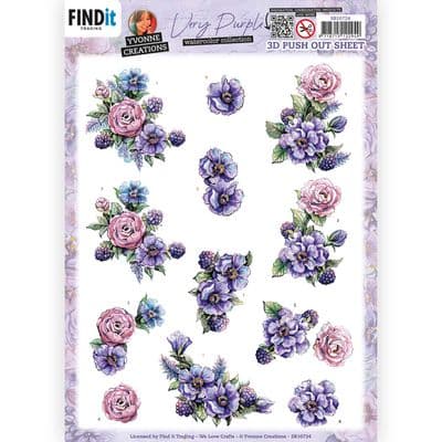 Blackberries Die Cut Decoupage Sheet Yvonne Creations Push Out SB10724