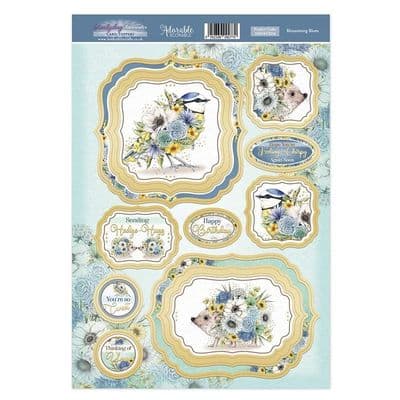 Blossoming Blues - Hunkydory Favourites Toppers A4 Sheet
