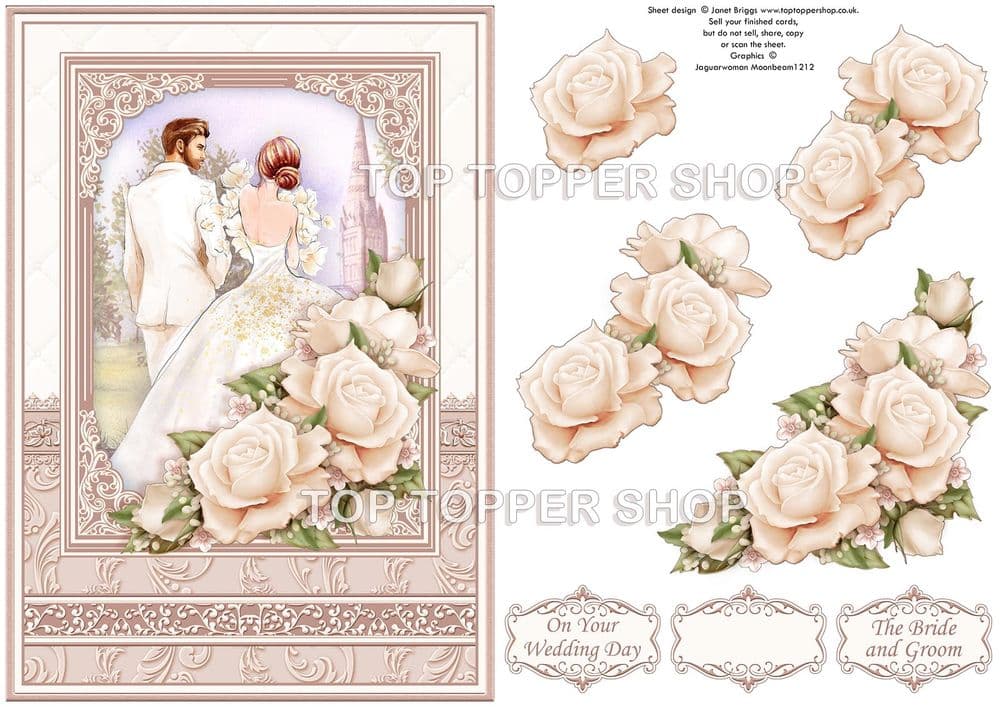 bride-groom-in-ivory-wedding-card-topper-decoupage-printed-sheet