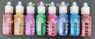 Bright Glitter Glues Set of 8 Dovecraft 20ml Bottles