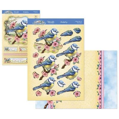 Brilliant Blue Tit - Beautiful Birds Hunkydory Die Cut Decoupage Kit