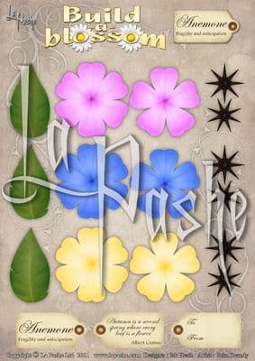 BUILD A BLOSSOM 3D FLORAL DECOUPAGE - ANEMONE - LA PASHE