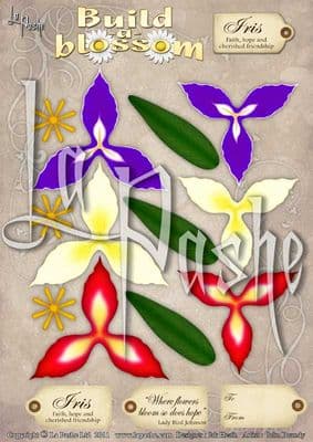 BUILD A BLOSSOM 3D FLORAL DECOUPAGE - IRIS - LA PASHE