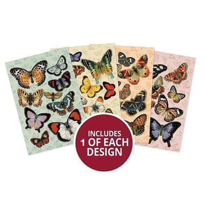 Butterfly Brilliance 4 A5 Sheets  Hunkydory Delightful Die-Cuts