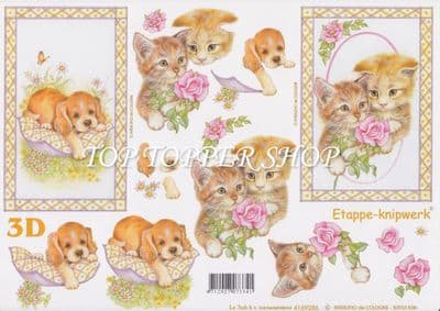 CATS & DOGS DECOUPAGE SHEET LE SUH 286