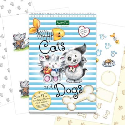 Cats & Dogs Paper Craft Pad Toppers Sentiments Verses Embellishments & Papers