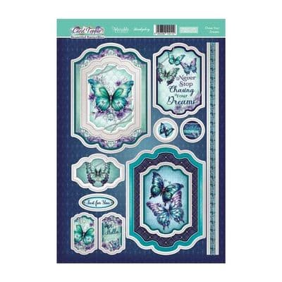 Chase Your Dreams   - Hunkydory Beautiful Butterflies Card Topper Sheet
