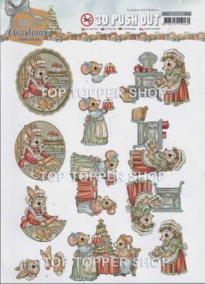 Christmas Cake Die Cut Decoupage Sheet A Gift For Christmas Yvonne Creations Push Out SB10686