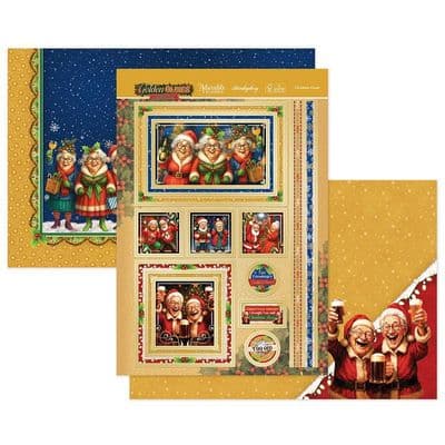 Christmas Cheer - Golden Oldies Festive Fun  Hunkydory Luxury Christmas Card Toppers