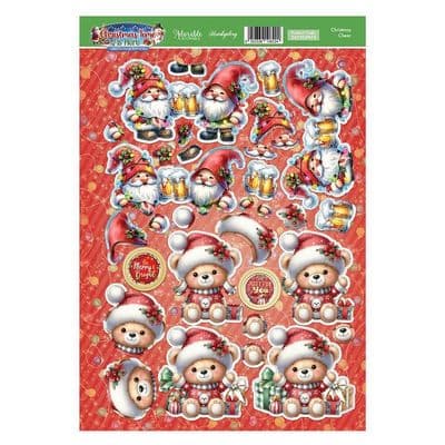 Christmas Cheer - Hunkydory Christmas Time is Here Die Cut Decoupage Topper Sheet