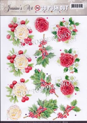 Christmas Classics A4 Die Cut Decoupage Sheet Jeanine's Art Push Out SB10170