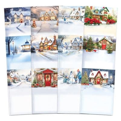 Christmas Picket Fence Scene Stash 12 sheets - Katy Sue