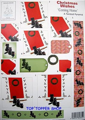 CHRISTMAS WISHES COMING HOME - DESIGN HOUSE TWISTED PYRAMID DECOUPAGE