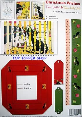 CHRISTMAS WISHES DECO BAUBLES DESIGN HOUSE DOUBLE TAKE SHEET