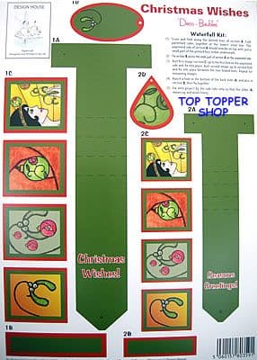 CHRISTMAS WISHES - DECO BAUBLES - DESIGN HOUSE WATERFALL CARD KIT