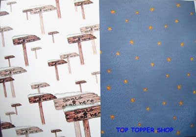 CHRISTMAS WISHES SANTA STOP HERE - DESIGN HOUSE BACKING PAPER
