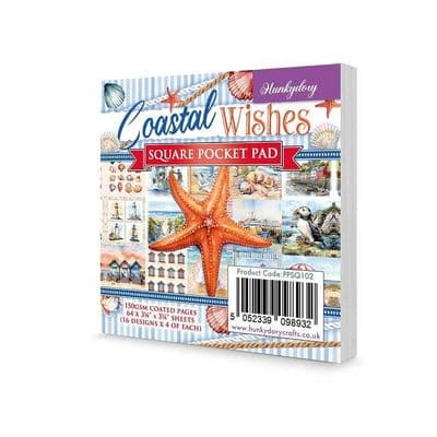 Coastal Wishes  Hunkydory  Square Pocket Pad 64 Sheets