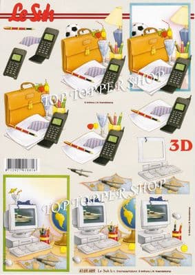 Computers Le Suh Decoupage Sheet 4169489 Requires Cutting