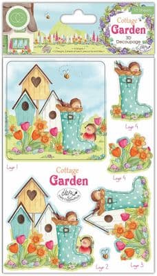 Cottage Gardening  10 Sheets 3D Decoupage Set Craft Consortium