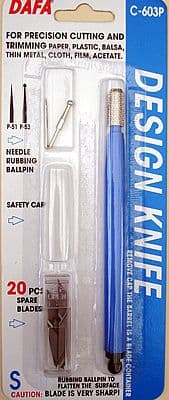 CRAFT DESIGN KNIFE, BLADES, EMBOSSING & PRICKING TOOL - DAFA