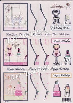 CRAFT UK 650 BOUTIQUE DIE CUT DECOUPAGE